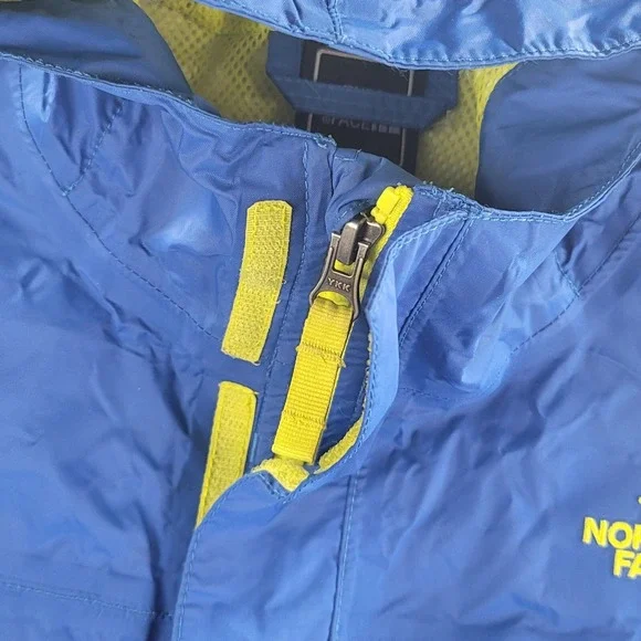 The North Face Hyvent Jacket Blue Lime Green Boys Large Hoodie Full Zip Pockets - Picture 4 of 16